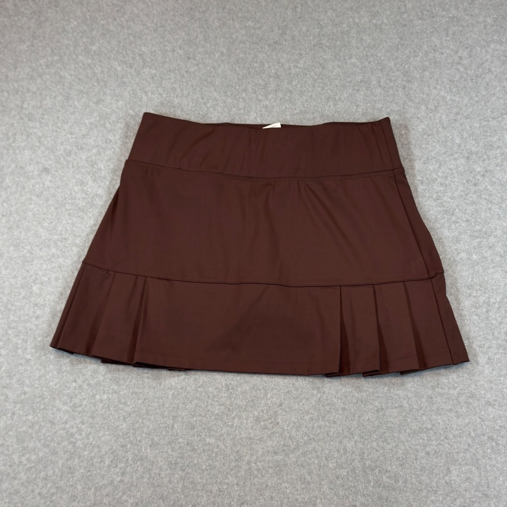 Sigrid Olsen Skort Womens M Brown Golf Tennis Pleated Activewear Skirt Preppy